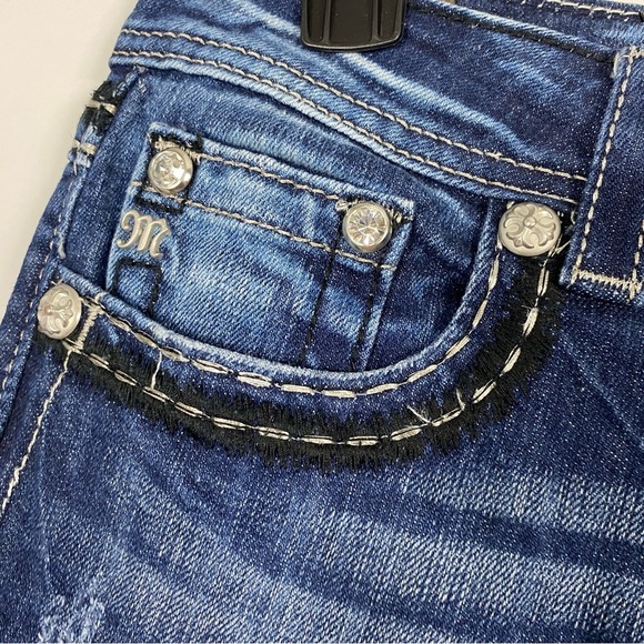 Miss Me easy crop capri jeans model JE5408EC5 size 29 - Picture 4 of 10